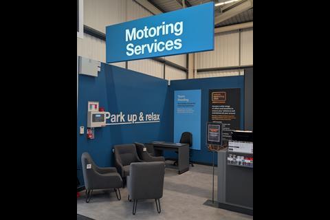 Motoring services area in Halfords' revamped Reading store